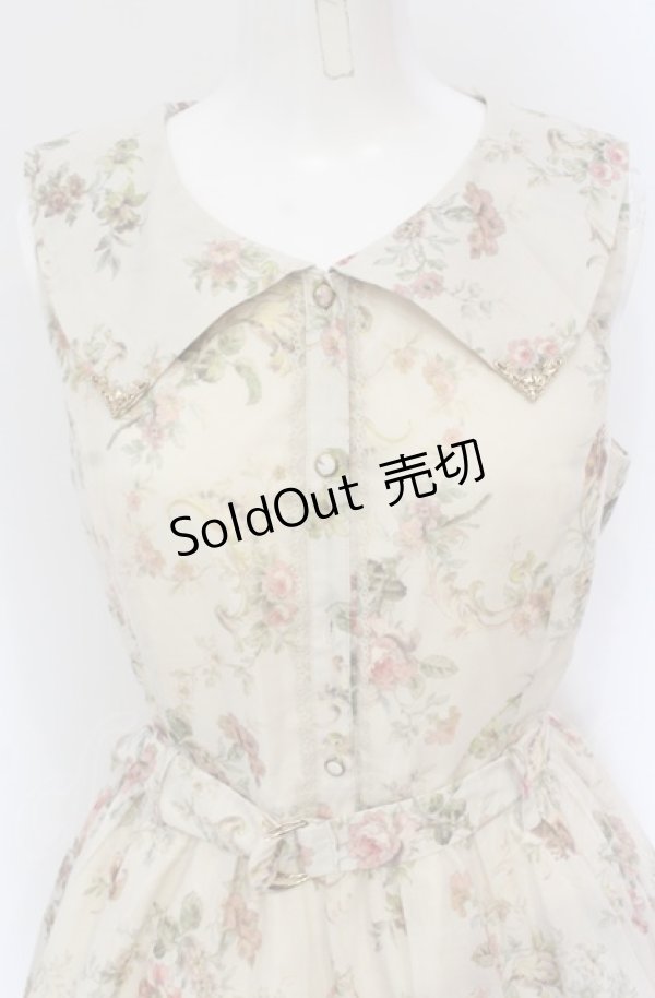 画像2: axes femme / 花柄セーラーワンピース M アイボリー O-25-05-28-123-AX-OP-IG-OS (2)