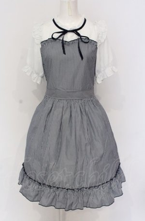 画像: axes femme PETIT LADY / ビスチェ切替ストライプワンピース 160cm（4L） ネイビー×シロ O-25-05-28-125-LO-OP-IG-OS