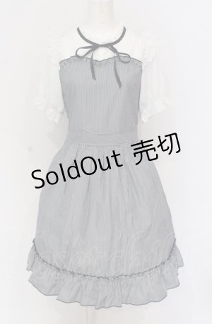 画像: axes femme PETIT LADY / ビスチェ切替ストライプワンピース 160cm（4L） ネイビー×シロ O-25-05-28-125-LO-OP-IG-OS