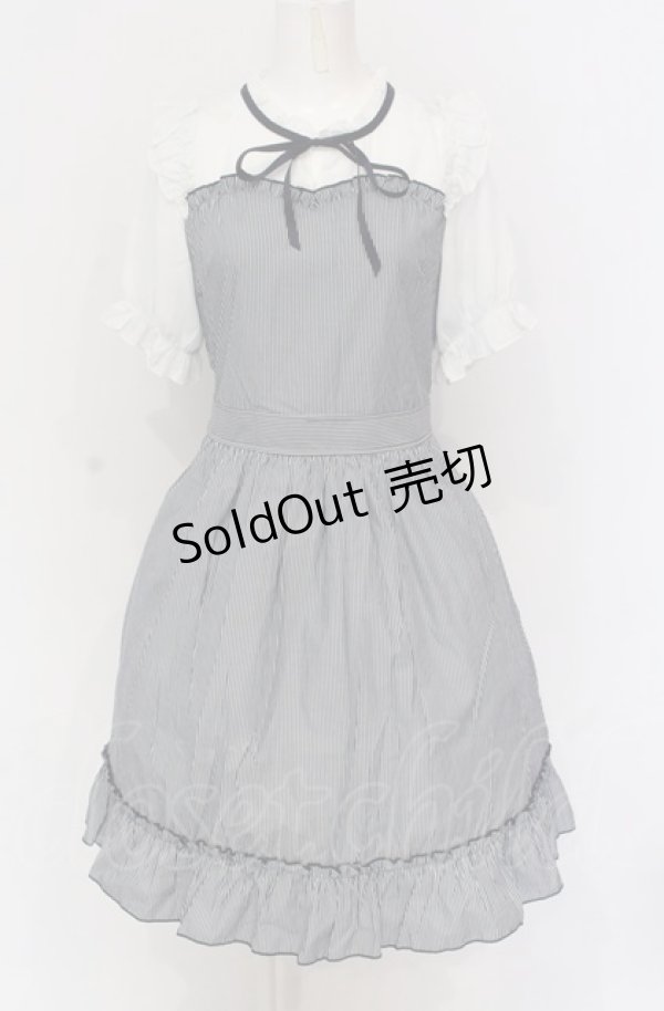画像1: axes femme PETIT LADY / ビスチェ切替ストライプワンピース 160cm（4L） ネイビー×シロ O-25-05-28-125-LO-OP-IG-OS (1)
