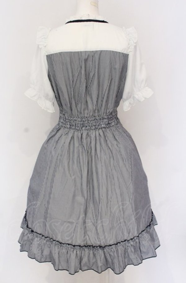画像3: axes femme PETIT LADY / ビスチェ切替ストライプワンピース 160cm（4L） ネイビー×シロ O-25-05-28-125-LO-OP-IG-OS (3)