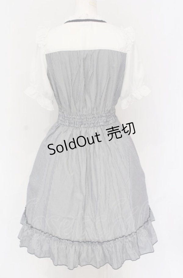 画像3: axes femme PETIT LADY / ビスチェ切替ストライプワンピース 160cm（4L） ネイビー×シロ O-25-05-28-125-LO-OP-IG-OS (3)