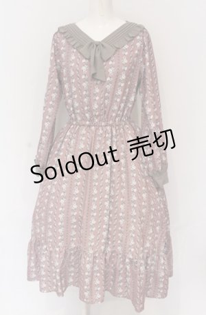 画像: axes femme POETIQUE / フラワーレトロワンピース M ピンクベージュ O-25-05-28-126-AX-OP-IG-OS