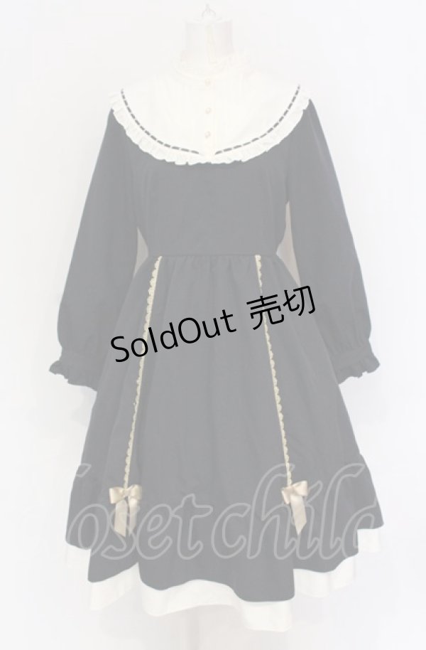 画像1: axes femme POETIQUE / アンジェリック　クワイヤワンピース M ネイビー O-25-05-28-128-AX-OP-IG-OS (1)