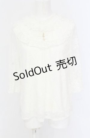 画像: axes femme / アンティーク風レーストップス F アイボリー O-25-05-28-130-AX-TO-IG-OS