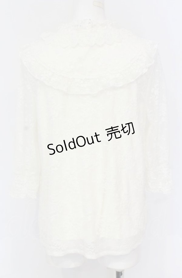 画像3: axes femme / アンティーク風レーストップス F アイボリー O-25-05-28-130-AX-TO-IG-OS (3)