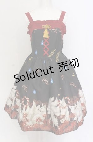 画像: axes femme kawaii / 彼岸の白狐会柄ジャンスカ M クロ O-25-05-28-133-AX-OP-IG-OS
