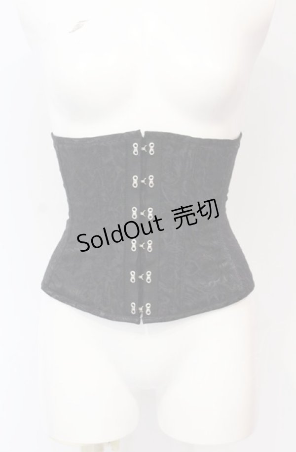 画像1: EXCENTRIQUE / 薔薇ジャガード・ショートコルセット 1 ブラック O-25-05-28-139-EL-TO-IG-ZY (1)