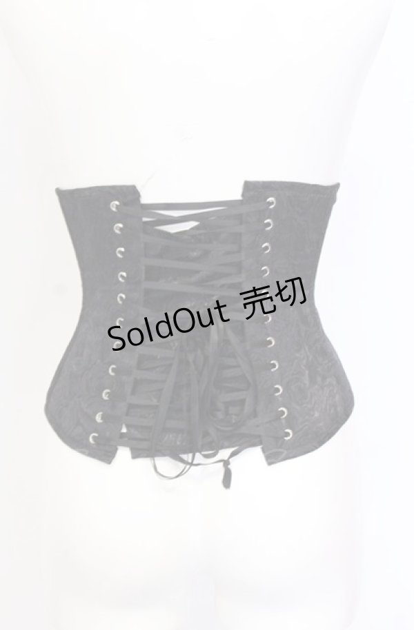 画像3: EXCENTRIQUE / 薔薇ジャガード・ショートコルセット 1 ブラック O-25-05-28-139-EL-TO-IG-ZY (3)