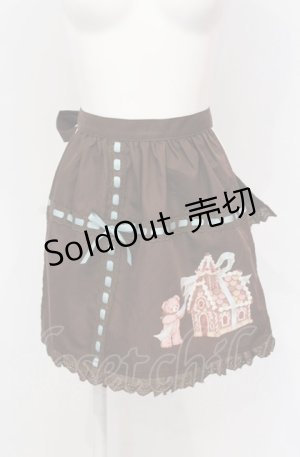 画像: axes femme kawaii / お菓子の家プリントエプロン M ブラウン O-25-05-28-142-AX-SK-IG-OS