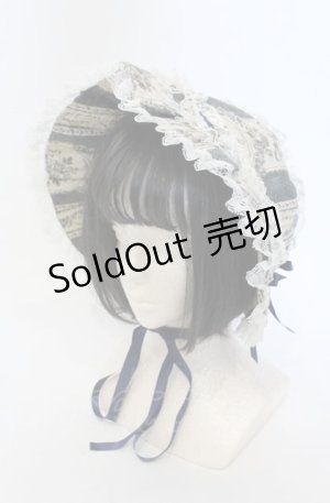 画像: metamorphose / アンティークブーケボンネット（2010）  ブルー O-25-05-28-144-ME-AC-IG-OS