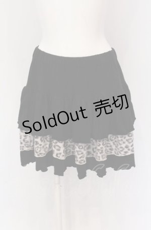 画像: ALGONQUINS / レオパード切り替えカットスカート  ブラック×ピンク O-25-05-28-017-AL-SK-OW-OS
