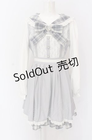 画像: LIZ LISA / レースエプロン風カシュクールワンピース  ブルー O-25-05-28-025-LO-OP-OW-OS