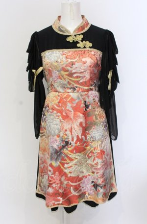 画像: Royal Princess Alice / 菊華金魚〜和風チャイナ〜ワンピース【プレミアム・ネット限定】  レッド×ブラック O-25-05-28-037-LO-OP-IG-OS