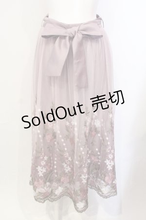 画像: axes femme / グラデチュール刺繍スカート M ピンク O-25-05-29-039-AX-SK-IG-OS