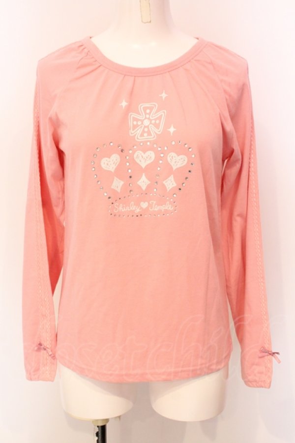 画像1: Shirley Temple / クラウンプリントカットソー 160cm ピンク O-25-05-29-046-ET-TO-IG-ZT209 (1)
