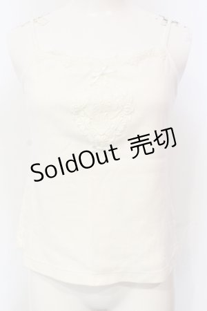 画像: PINK HOUSE / モチーフレース使いキャミソール  シロ O-25-05-29-050-LO-TO-OW-OS