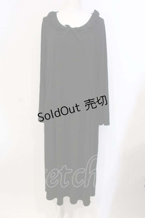 画像1: PINK HOUSE / ローン襟付きラグウォームワンピース  クロ O-25-05-29-056-LO-OP-OW-ZT400 (1)