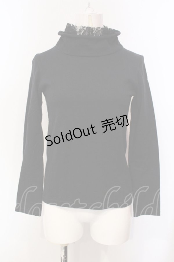 画像1: Ph Blue / レースカラーカットソー  クロ O-25-05-29-057-LO-TO-OW-ZI (1)