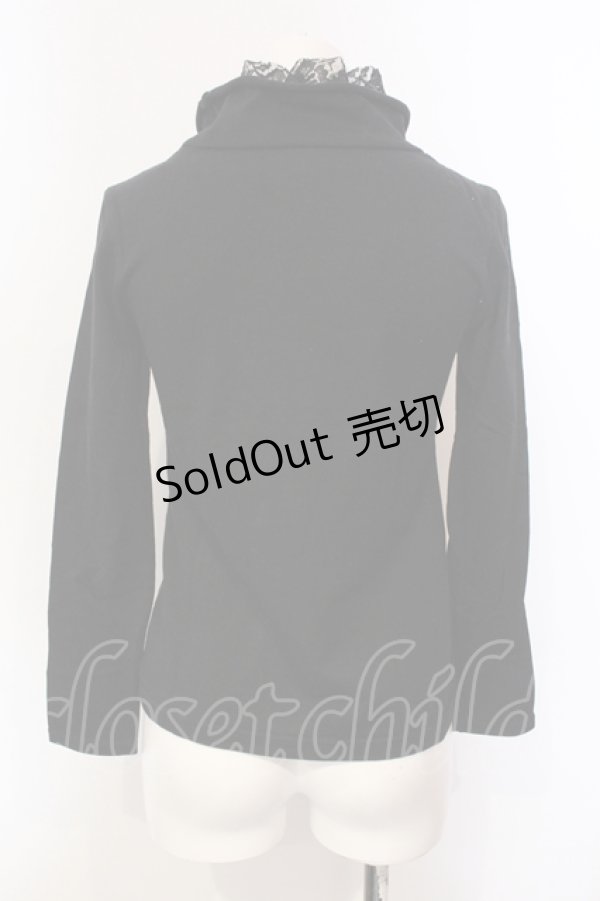 画像2: Ph Blue / レースカラーカットソー  クロ O-25-05-29-057-LO-TO-OW-ZI (2)