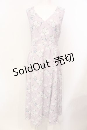 画像: axes femme POETIQUE / フロレゾンロングワンピース M ラベンダー O-25-05-29-007-AX-OP-IG-ZT085