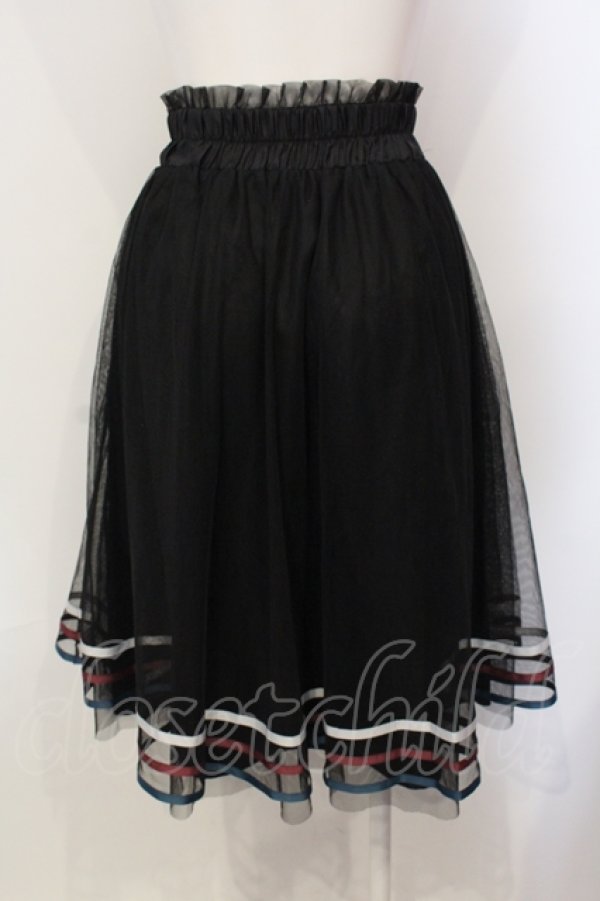 画像2: axes femme POETIQUE / ラインデザインチュールスカート M クロ O-25-05-29-012-AX-SK-IG-ZT461 (2)