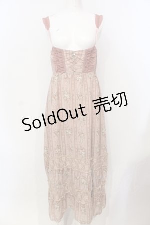 画像: axes femme / ストライプ柄マキシワンピース M ピンク O-25-05-29-018-AX-OP-IG-OS