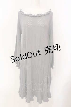 画像: axes femme / ローズレースニットワンピース M グレー O-25-05-29-009-AX-OP-IG-OS