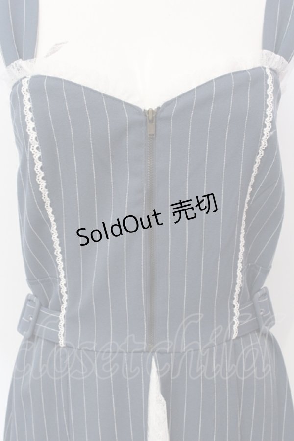画像2: axes femme POETIQUE / レース切替ロングワンピース M ブルー O-25-05-29-020-AX-OP-IG-OS (2)