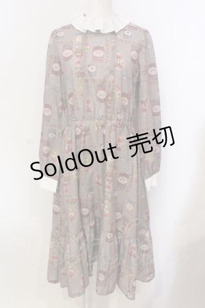 画像: axes femme POETIQUE / コンフィチュールフリル襟ワンピース M ブラウン O-25-05-29-023-AX-OP-IG-OS
