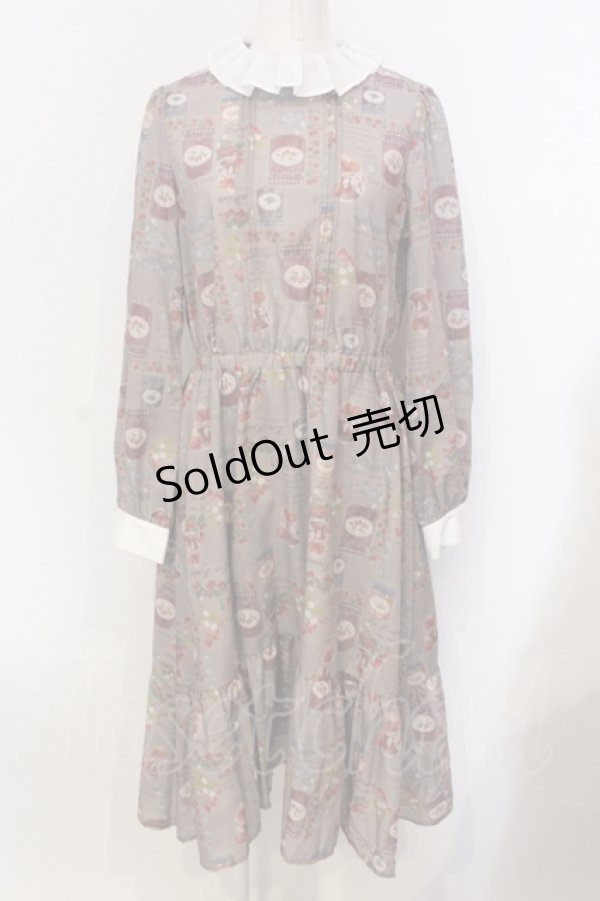 画像1: axes femme POETIQUE / コンフィチュールフリル襟ワンピース M ブラウン O-25-05-29-023-AX-OP-IG-OS (1)
