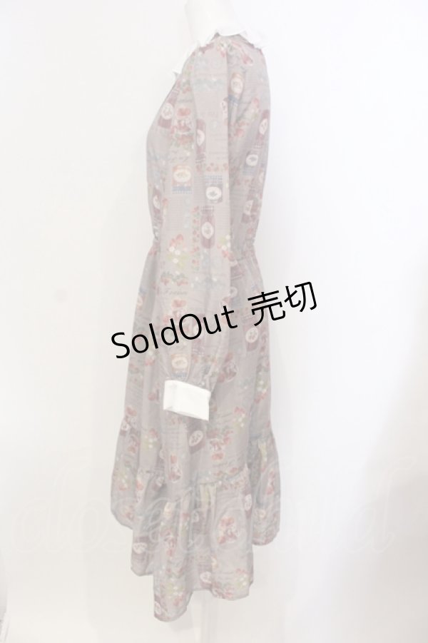画像3: axes femme POETIQUE / コンフィチュールフリル襟ワンピース M ブラウン O-25-05-29-023-AX-OP-IG-OS (3)