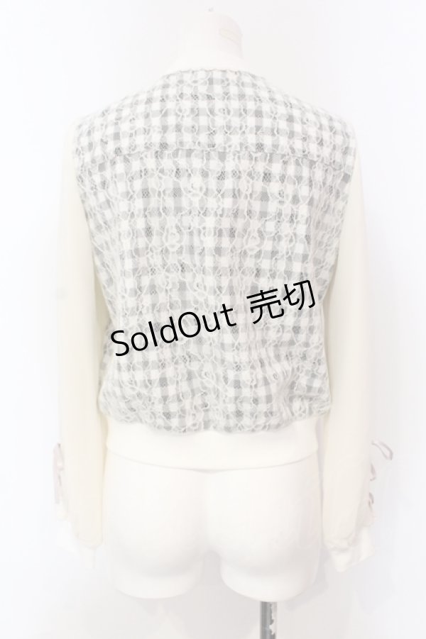 画像3: axes femme POETIQUE / レース重ねブルゾン M アイボリー×クロ O-25-05-29-027-AX-JA-IG-OS (3)