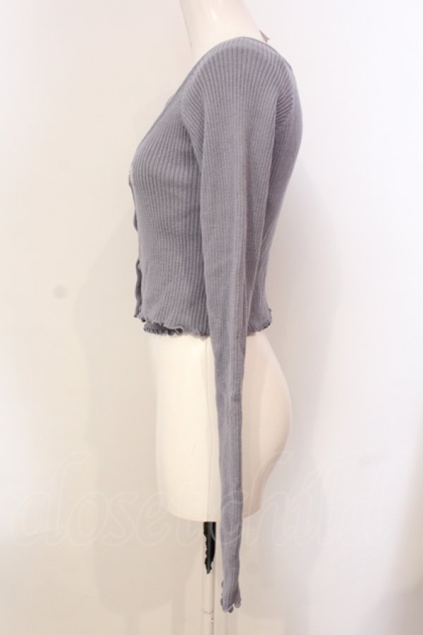画像3: Maison de FLEUR / Elsa/ニットアンサンブル F グレイッシュブルー O-25-05-29-028-LO-TO-IG-ZY (3)