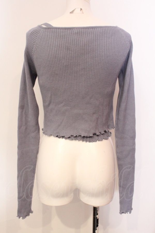 画像4: Maison de FLEUR / Elsa/ニットアンサンブル F グレイッシュブルー O-25-05-29-028-LO-TO-IG-ZY (4)