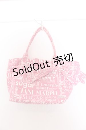 画像: Jane Marple / BAGシュガーロゴリボンバッグ  ピンク O-25-05-30-001-JM-BG-IG-ZT-K021
