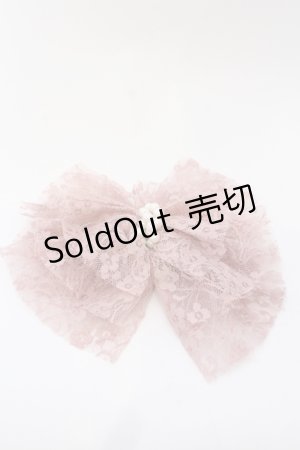 画像: metamorphose / 総レースバレッタ  ピンクベージュ O-25-05-30-050-ME-AC-IG-OS