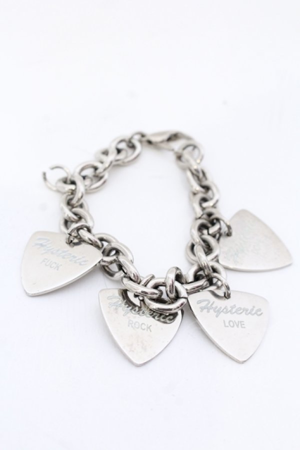 画像1: HYSTERIC GLAMOUR / ピックブレスレット  シルバー O-25-05-30-057-PU-AC-YM-OS (1)