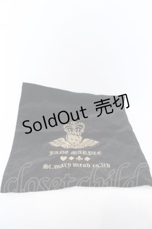 画像: 【SALE】Jane Marple / オリジナルエンブロイダリークッションカバー  クロ O-25-05-30-061-JM-ZA-IG-ZT445-F008