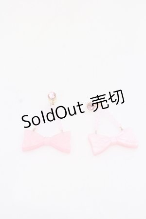 画像: 【SALE】MILK / リボンイヤリング  ピンク O-25-05-30-066-ML-AC-IG-ZT445-F001