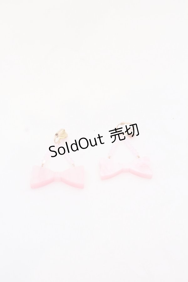 画像2: 【SALE】MILK / リボンイヤリング  ピンク O-25-05-30-066-ML-AC-IG-ZT445-F001 (2)