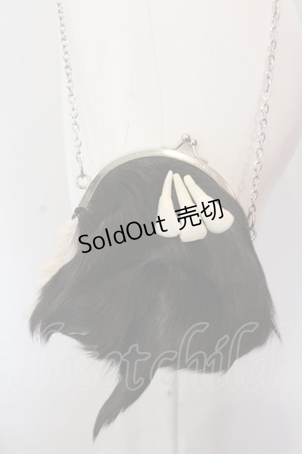 画像1: NAOTO SEVEN / ファーがま口ポシェット  ブラウン×ベージュ O-25-05-30-006-HN-BG-OW-OS (1)
