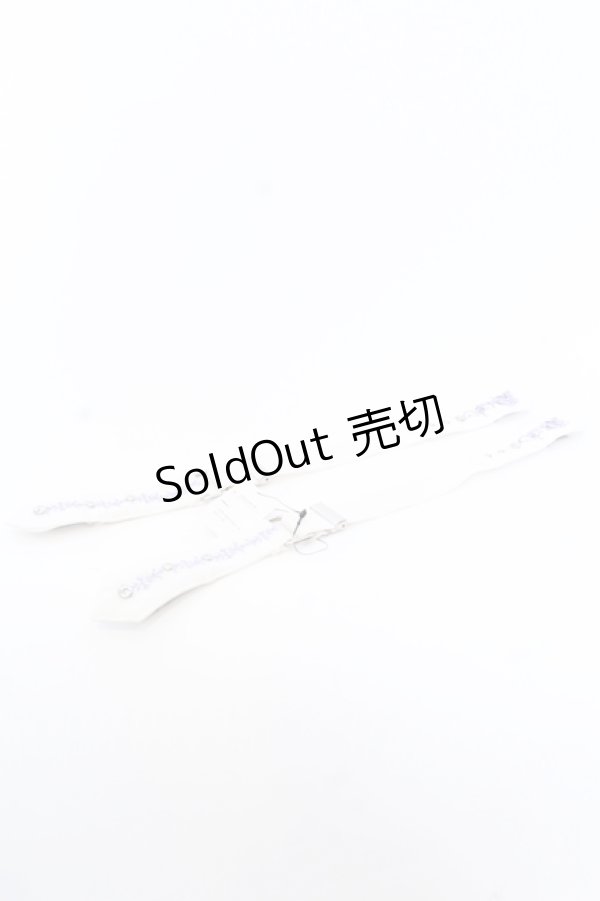 画像1: Ozz oneste / ローズエンブロイダリーショルダーストラップ  ホワイト O-25-05-30-075-OO-ZA-IG-ZT445-F007 (1)
