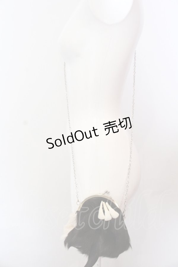画像2: NAOTO SEVEN / ファーがま口ポシェット  ブラウン×ベージュ O-25-05-30-006-HN-BG-OW-OS (2)
