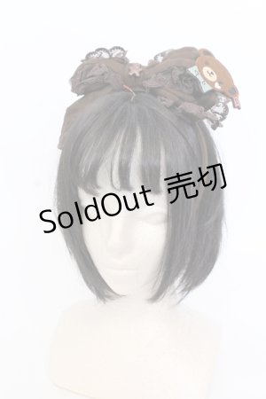 画像: metamorphose / CL ワッペン付リボンカチューシャ  ブラウン O-25-05-30-082-ME-AC-IG-OS