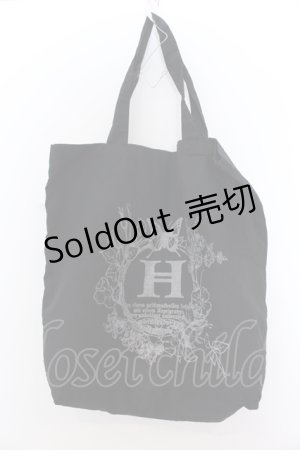 画像: h.NAOTO / ロゴプリントトートバッグ  ブラック O-25-05-30-007-HN-TO-OW-OS