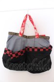 画像3: gouk / 和柄切り替えトートバッグ  ブラック×ブルーグレー O-25-05-30-008-GO-BG-OW-OS (3)
