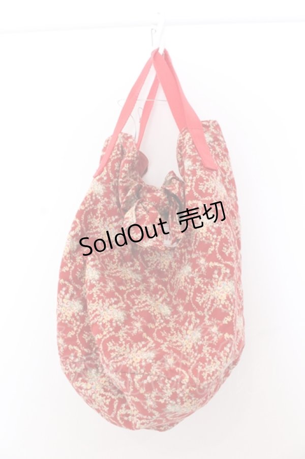 画像1: 【SALE】PINK HOUSE / 花柄バケツ型バッグ  アカ O-25-05-30-019-LO-BG-OW-ZTK021 (1)