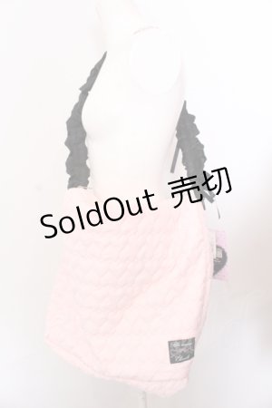 画像: majoretty / MRハートキルトSD ショルダーバッグ  ピンク×クロ O-25-05-30-010-LO-BG-IG-OS