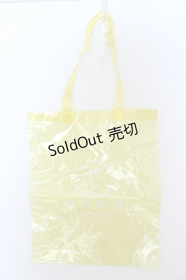 画像1: axes femme / クリアトートバッグ  イエロー O-25-05-30-012-AX-BG-IG-ZT-K021 (1)